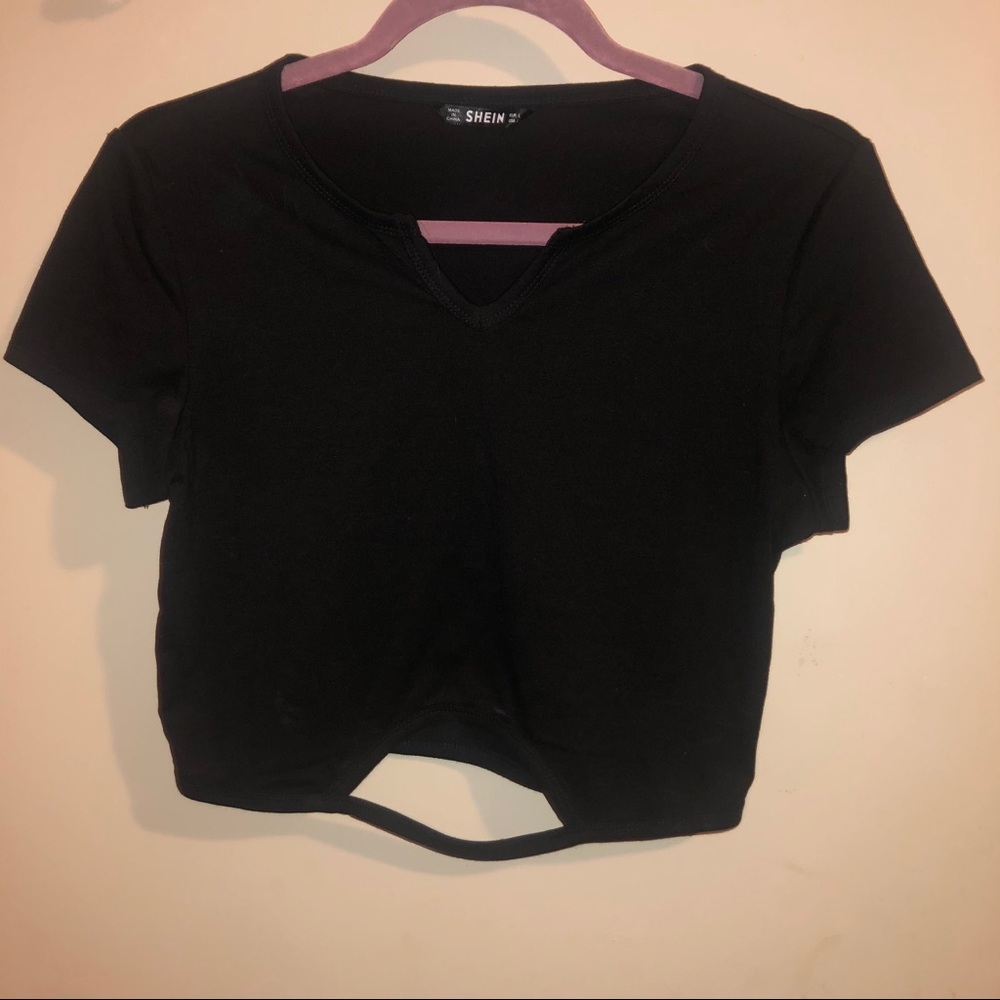 SHEIN Black Crop Top